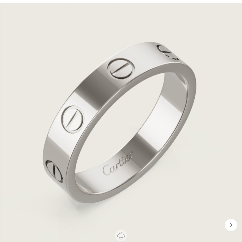 Silver Cartier ring size 4
